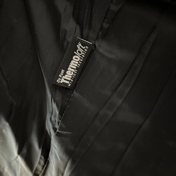 Vintage John Weitz Womens Size 12 Black Trench Coat w Insulated Removable Liner - Picture 8 of 9